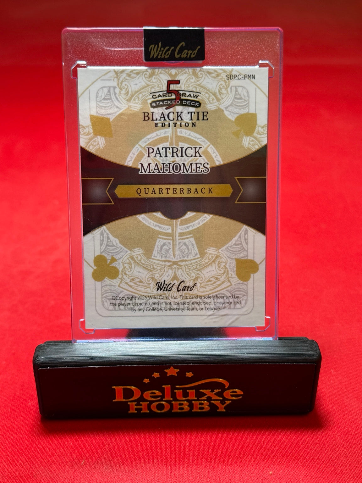 2026 Wild Card 5 Card Draw Black Tie Patrick Mahomes 1/4 SDPC-PMN