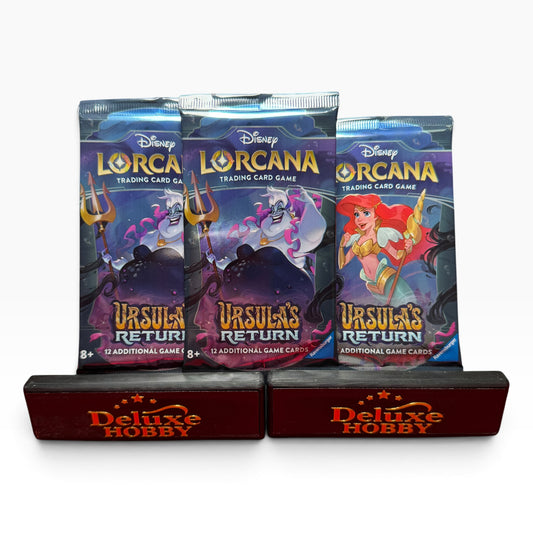 Three sealed 2024 Disney Lorcana Ursula's Return booster packs