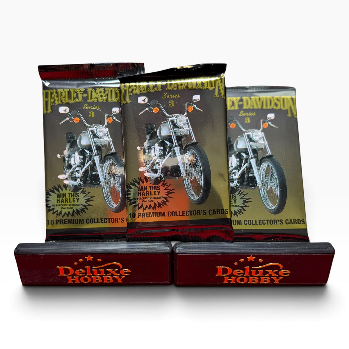 Three sealed Harley-Davidson Series 3 Premium Collector's Cards packs