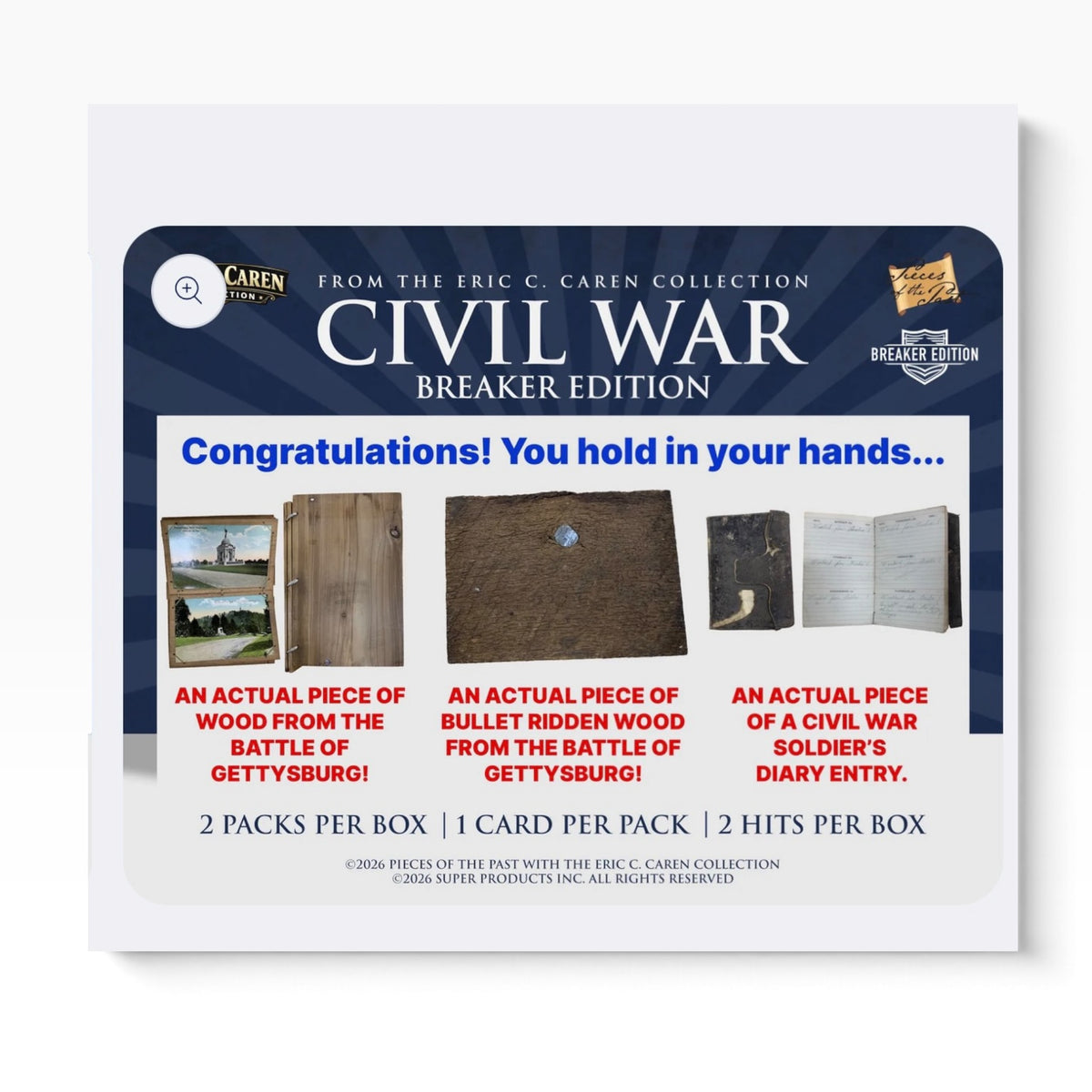 2026 Pieces of the Past Caren’s Civil War Breaker Edition Hobby Box – 2 Hits — product gallery image 3