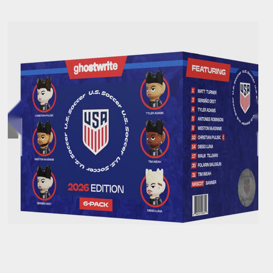 2026 Ghostwrite x USMNT Soccer 100% Collectible Figures – Factory-Sealed 6-Box Case