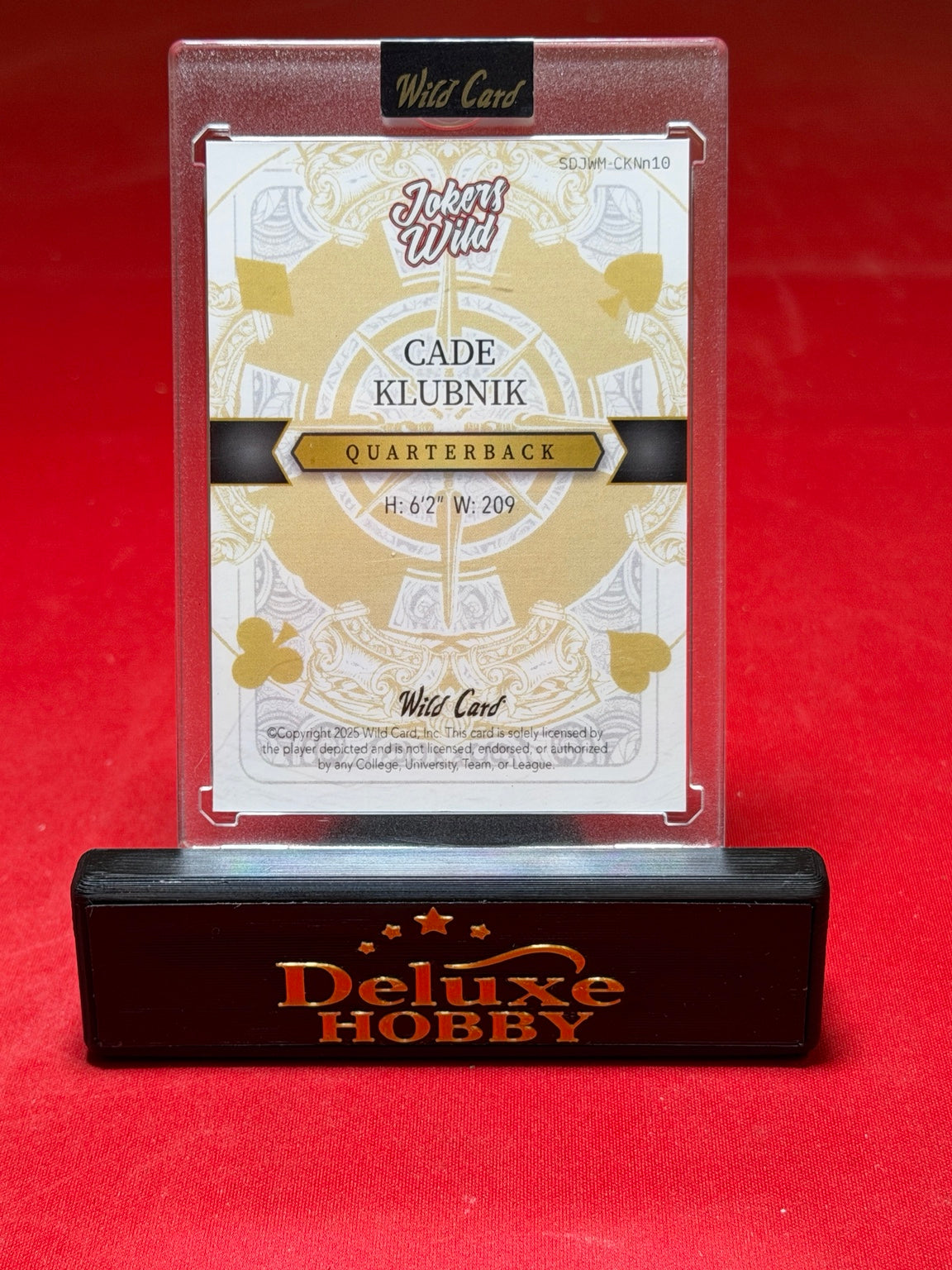 Cade Klubnik Jokers Wild PRC 1/1 back