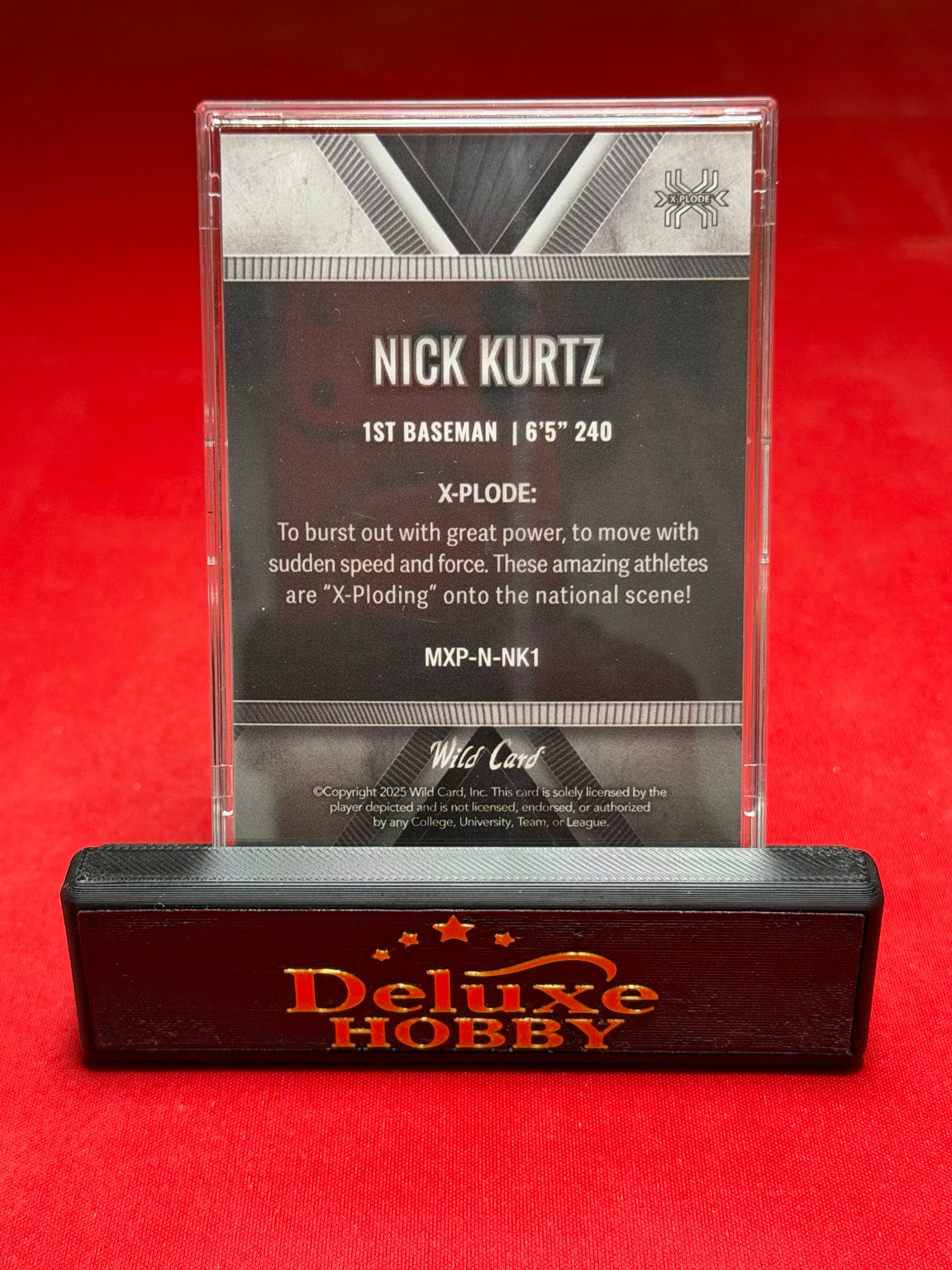 back of card