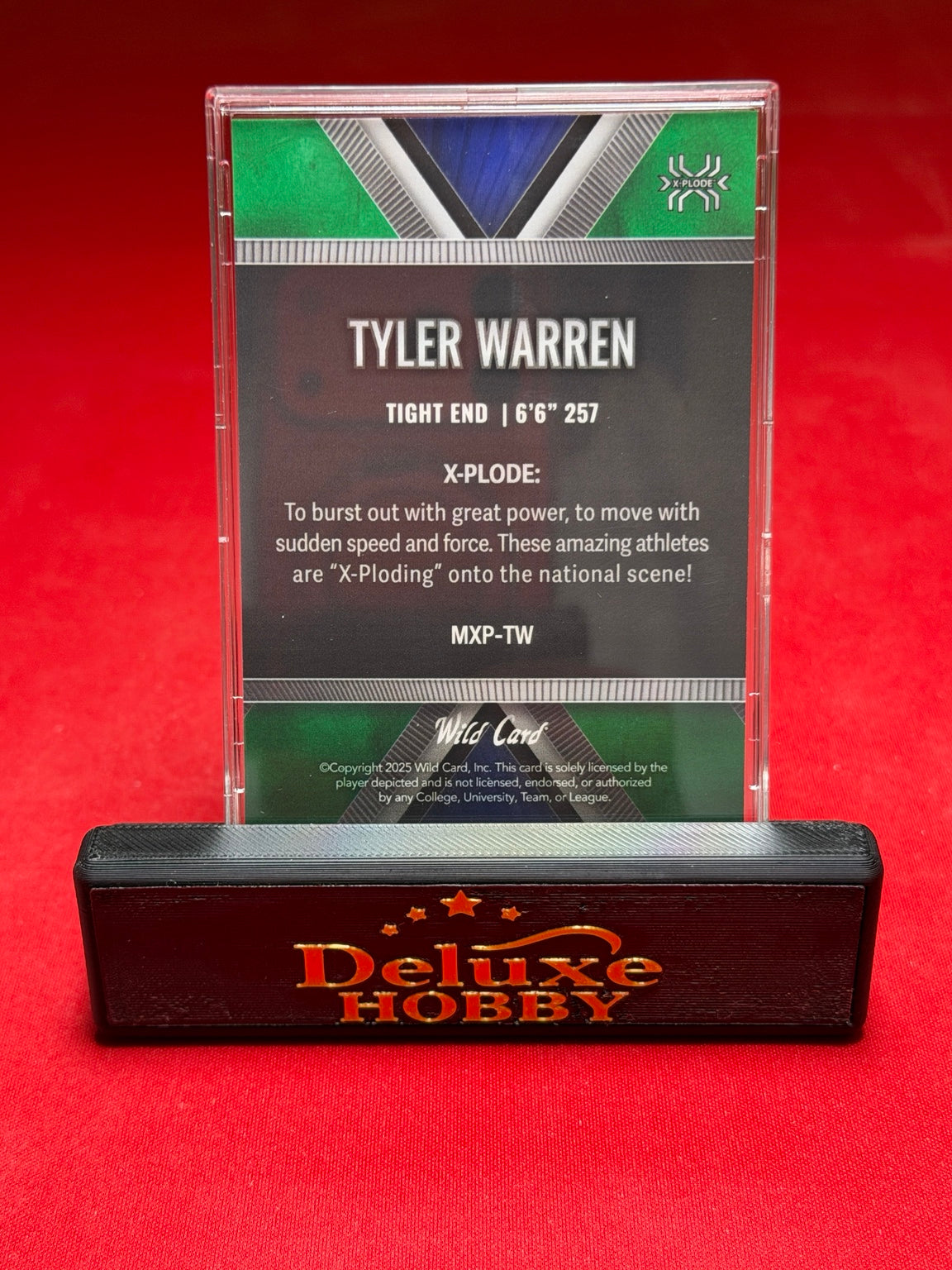 Tyler Warren X-Plode Green 24/35 back