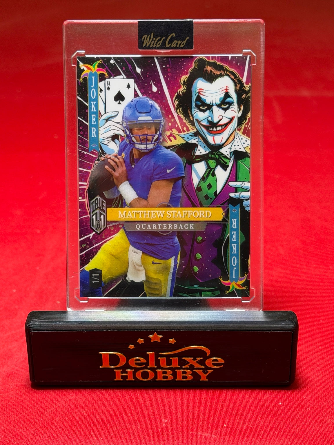 Matthew Stafford Jokers Wild True 1/1 actual front photograph