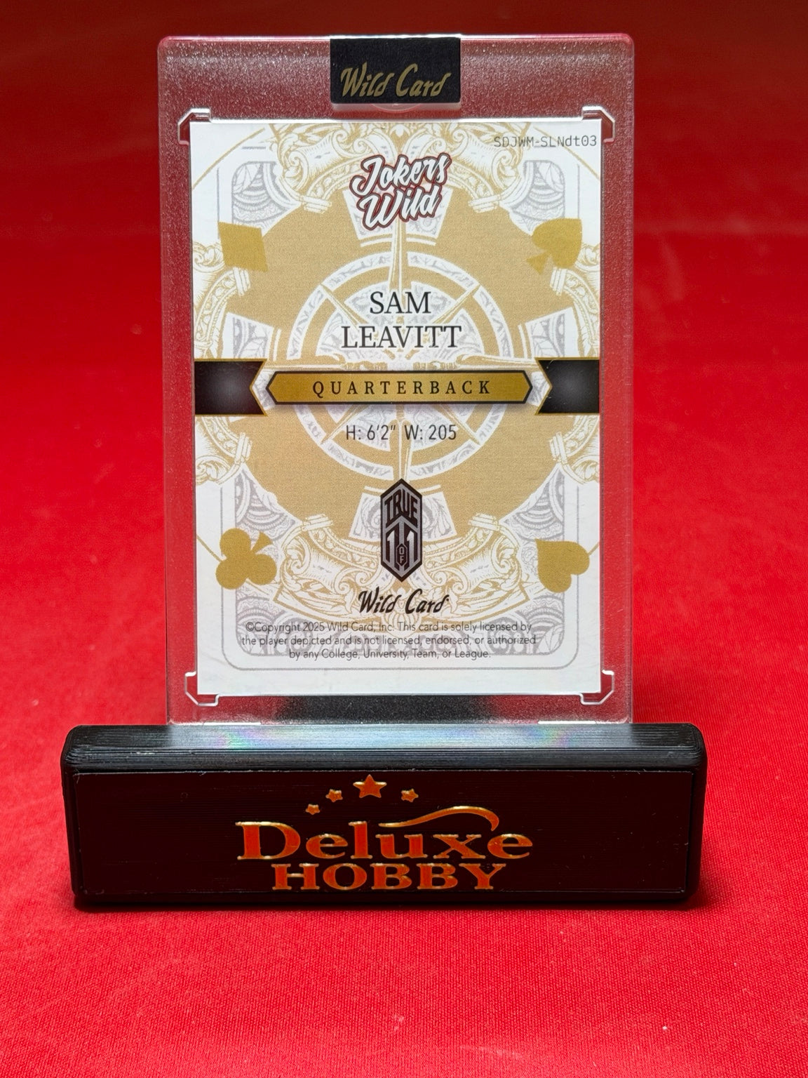 Sam Leavitt Jokers Wild PRC True 1/1 back
